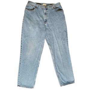 VNTG LL Bean Mom Jeans SZ 16 Rise Light Washed 100% Cotton Suitability Y2K 90s